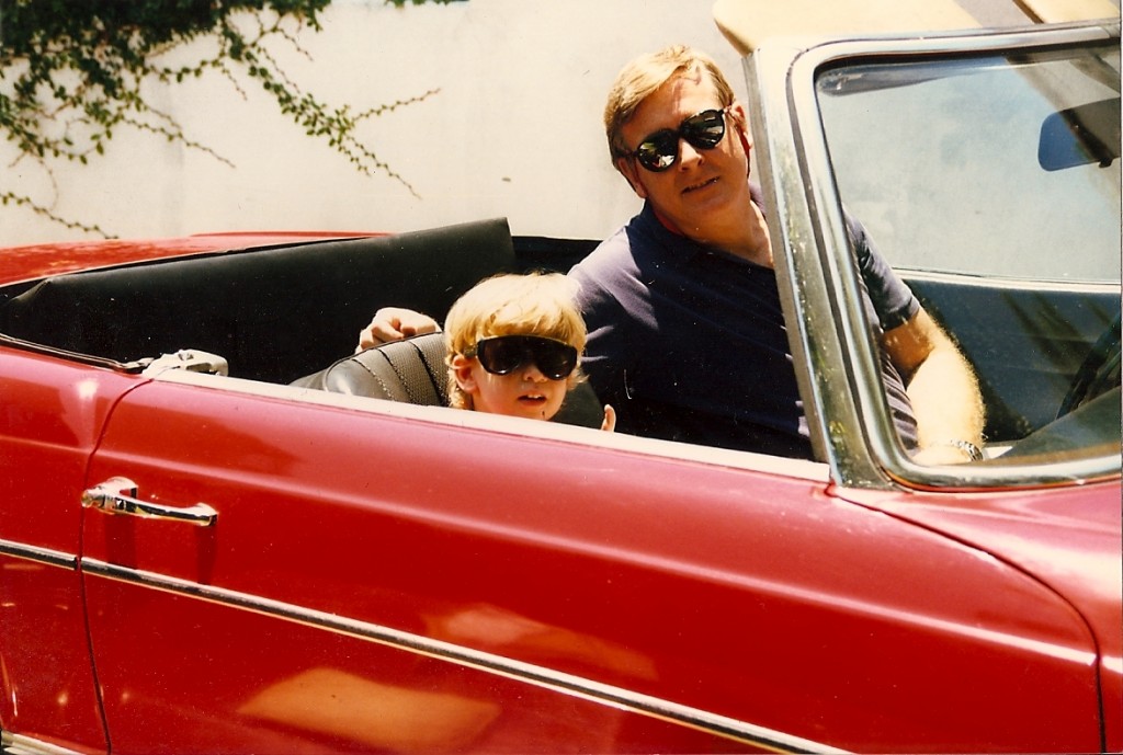 Andrew + Dad In Convertable 